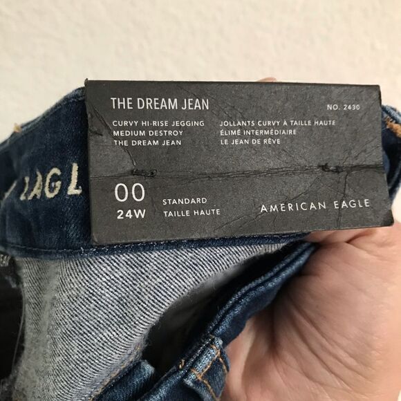 American Eagle Outfitters Curvy high-rise jegging dream denim jeans 24 - Picture 6 of 9
